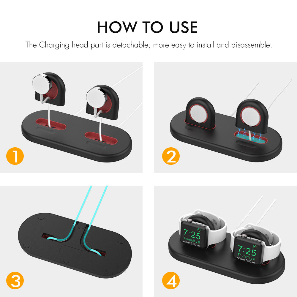 AHASTYLE PT116 For Apple Watch Dual Position Charging Stand Smart Watch Charger Holder Base AHASTYLE PT116 For Apple Watch Dual Position Charging Stand Smart Watch Charger Holder Base